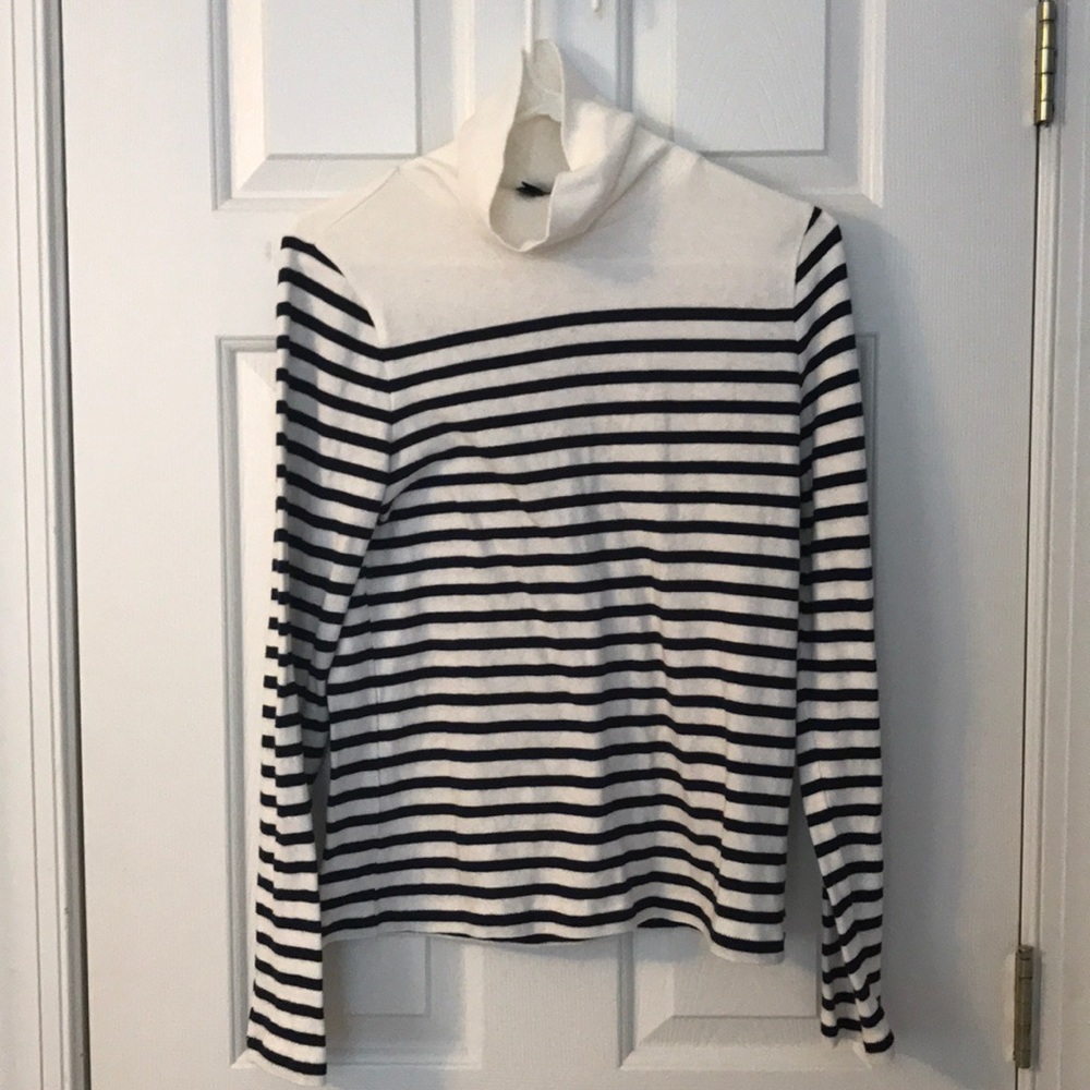 J crew striped turtleneck